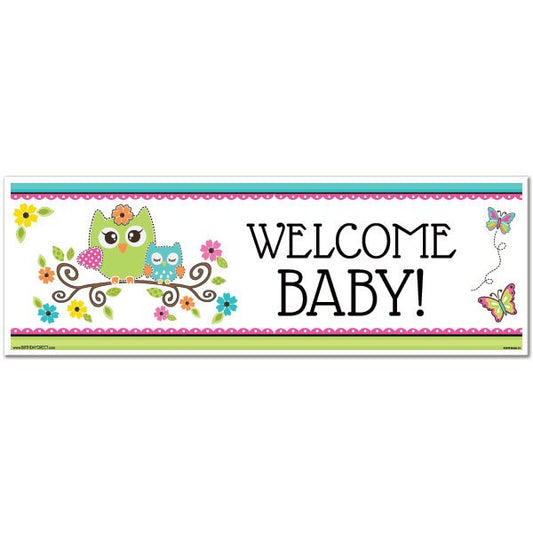 Birthday Direct's Little Owl Baby Shower Tiny Banners