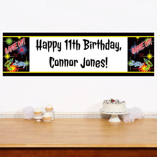 Birthday Direct's Laser Tag Party Custom Banner