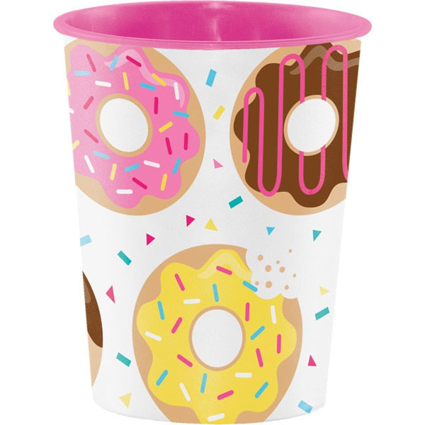 Donut Party Plastic Favor Cups, 16 ounce, set of 6