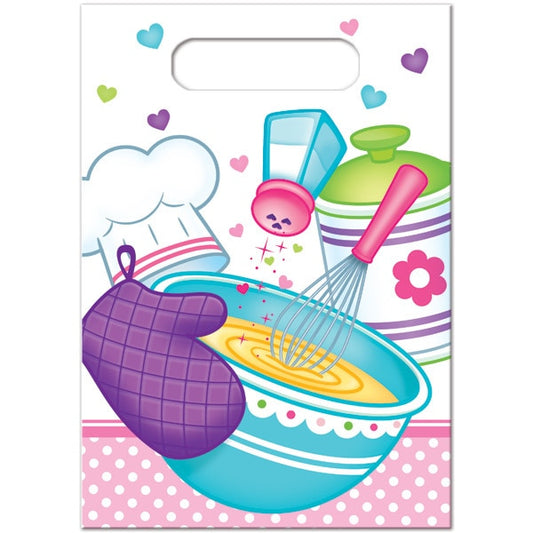 Cooking Party Treat Bags, 6.5 x 9 inch, 8 count