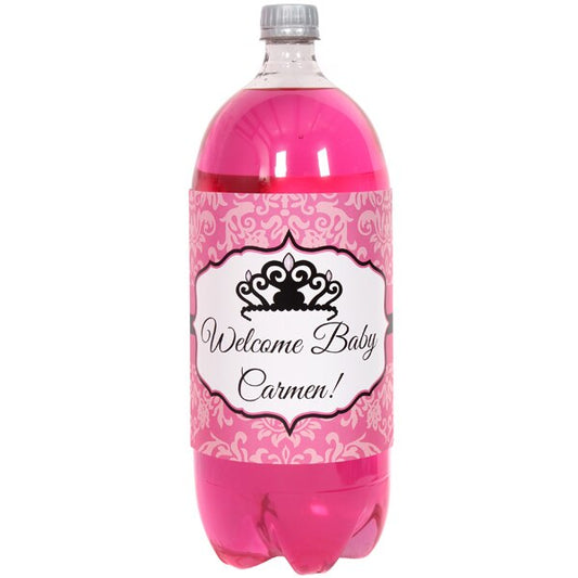 Birthday Direct's Princess Royal Baby Shower Custom Bottle Labels