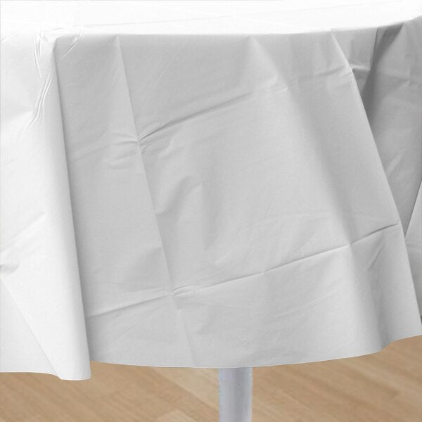 Bright White Table Cover, Round, 84 in