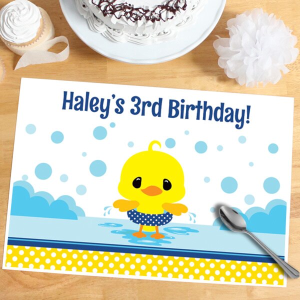 Birthday Direct's Little Ducky Party Custom Placemats