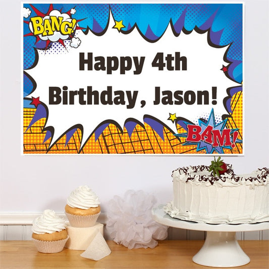 Birthday Direct's Comic Book Birthday Custom Sign