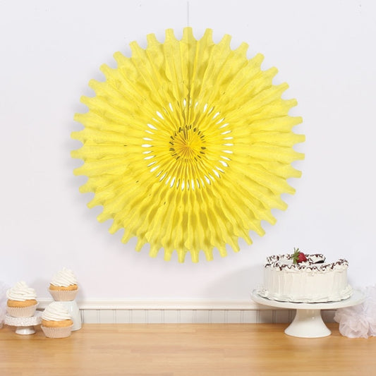 Tissue Fan Boho Art Style Yellow, 25 inch, each