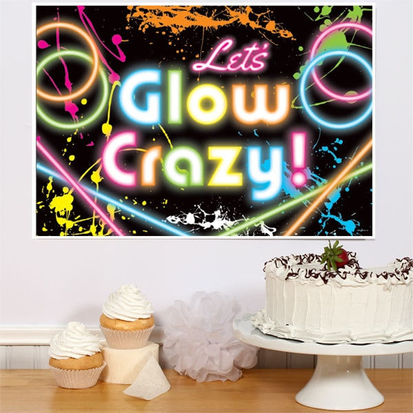 Glow Party Sign, 8.5x11 Printable PDF Digital Download by Birthday Direct