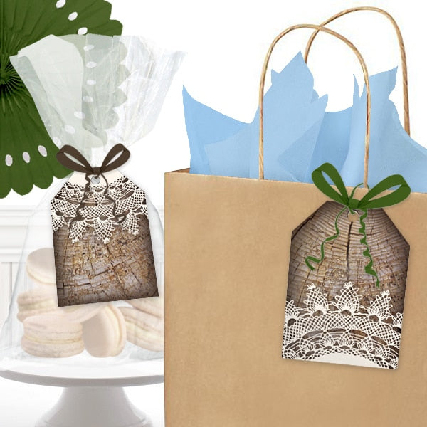 Birthday Direct's Timber and Lace Party Favor Tags