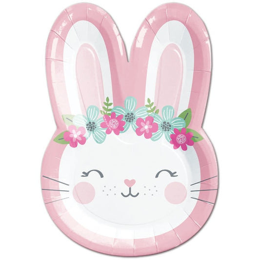 Little Bunny Shaped Dinner Plates, 8.5 inch, 8 count