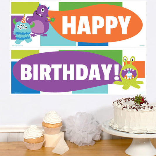 Birthday Direct's Monster Fun Birthday Two Piece Banners