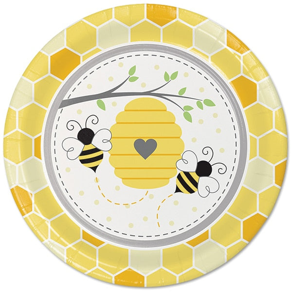 Bumble Bee Party Dinner Plates, 9 inch, 8 count