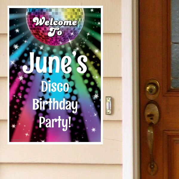 Birthday Direct's Disco Party Custom Door Greeter