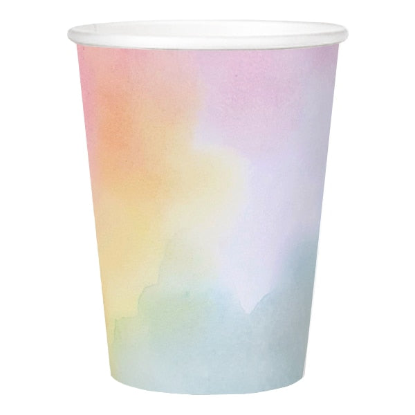 Watercolor Cups, 9 ounce, 8 count
