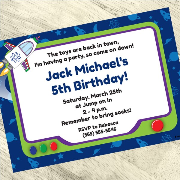 Birthday Direct's Toy Birthday Space Cadet Party Custom Invitations