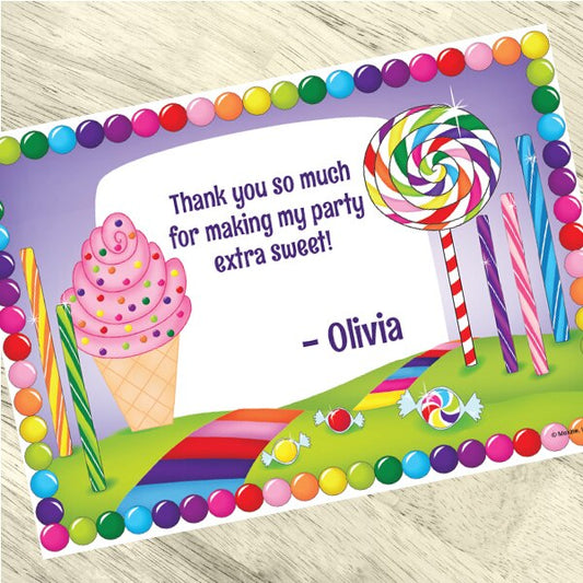 Birthday Direct's Sweet Candy Party Custom Thank You