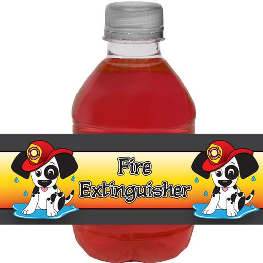 Birthday Direct's Firefighter Party Water Bottle Labels