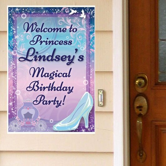 Birthday Direct's Princess Cinderella Party Custom Door Greeter