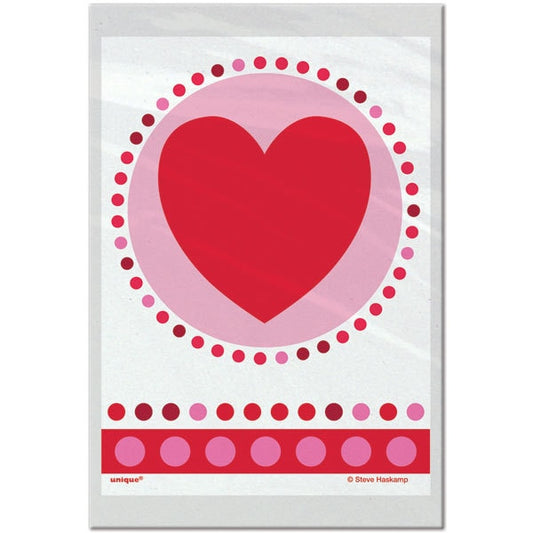 Valentine Radiant Hearts Mini Treat Bag, 6 x 4 inch, 50 count