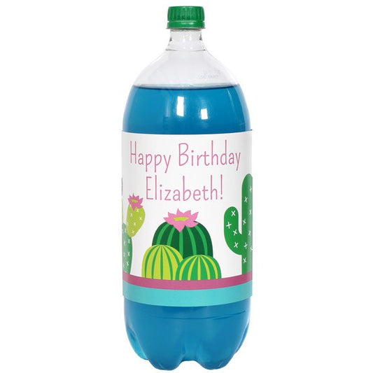 Birthday Direct's Cactus Party Custom Bottle Labels