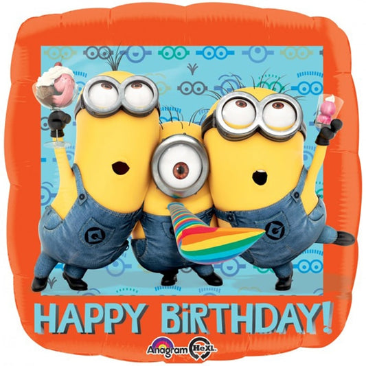 Despicable Me Minions Happy Birthday Foil Balloon, 18 inch, each