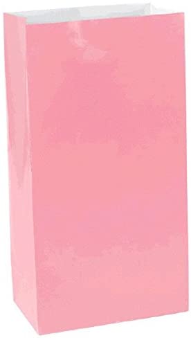 Baby Pink Mini Paper Treat Bags, 6.5 inch, set of 12