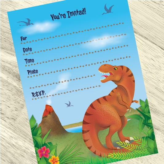 Birthday Direct's Dinosaur Prehistoric Party Invitations