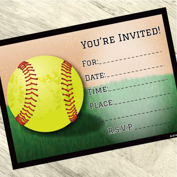 Birthday Direct's Softball Party Invitations