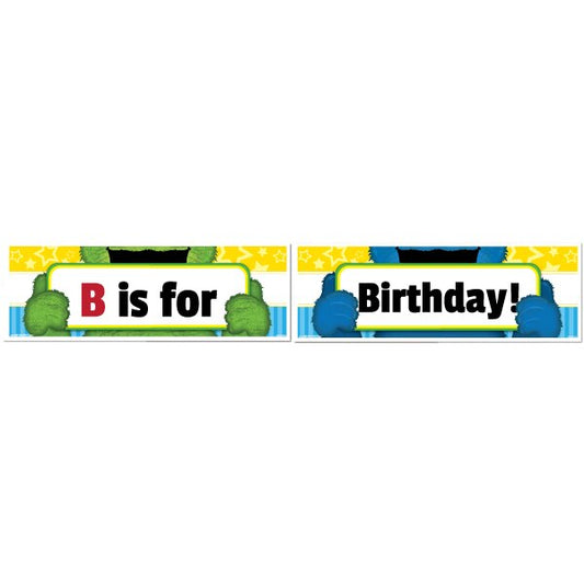 Birthday Direct's Little Monster Birthday Street Birthday Two Piece Banners