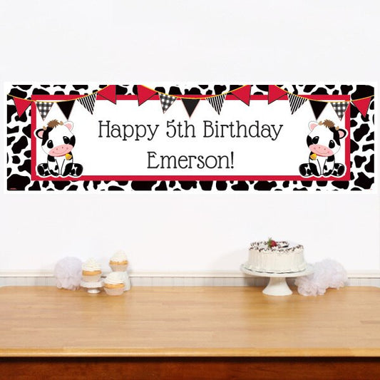 Birthday Direct's Cow Birthday Custom Banner