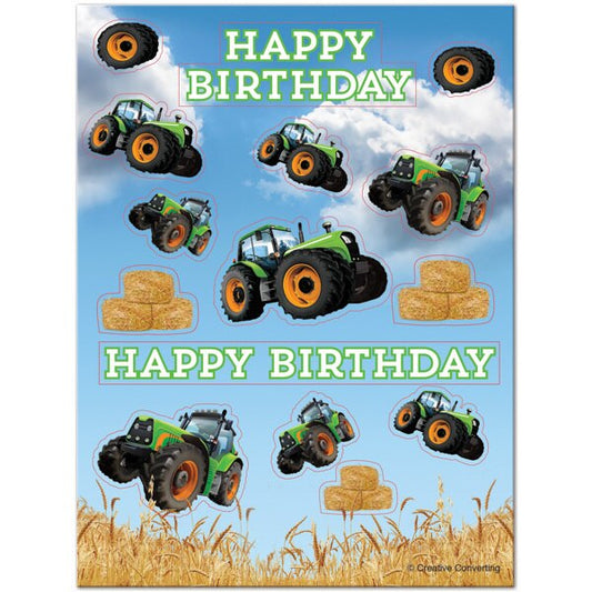 Farm Tractor Stickers, set, 4 count