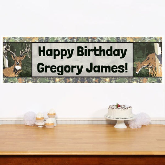 Birthday Direct's Camouflage Deer Party Custom Banner