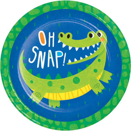 Alligator Party Dinner Plates, 9 inch, 8 count