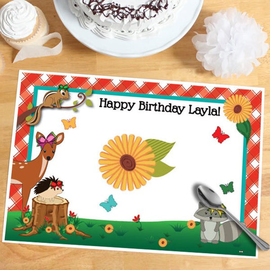 Birthday Direct's Forest Friends Party Custom Placemats