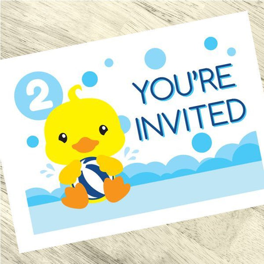 Birthday Direct's Little Ducky 2nd Birthday Invitations