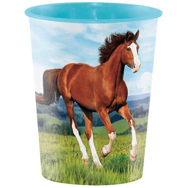 Horse and Pony Plastic Favor Cups, 16 ounce, set of 6