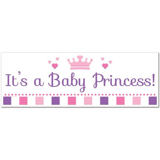 Little Princess Baby Shower Tiny Banner, 8.5x11 Printable PDF Digital Download by Birthday Direct