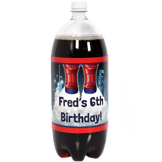 Birthday Direct's Hero Helper Party Custom Bottle Labels