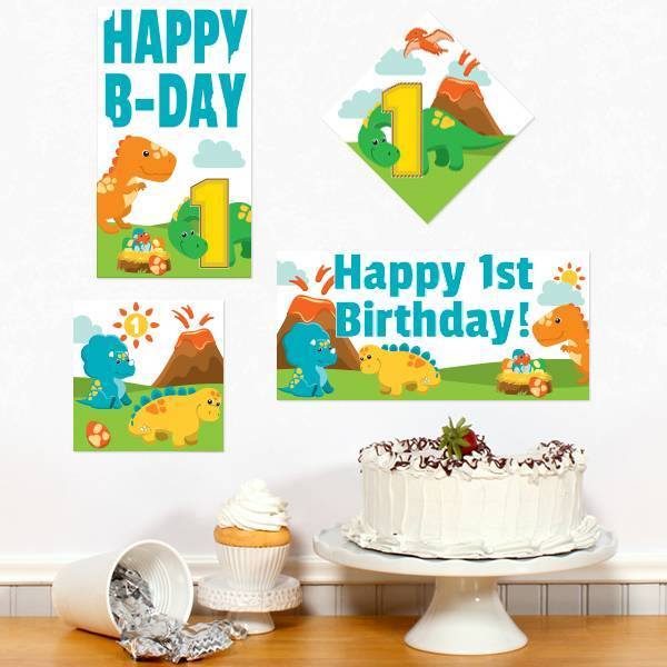 Birthday Direct's Little Dinosaur 1st Birthday Sign Cutouts