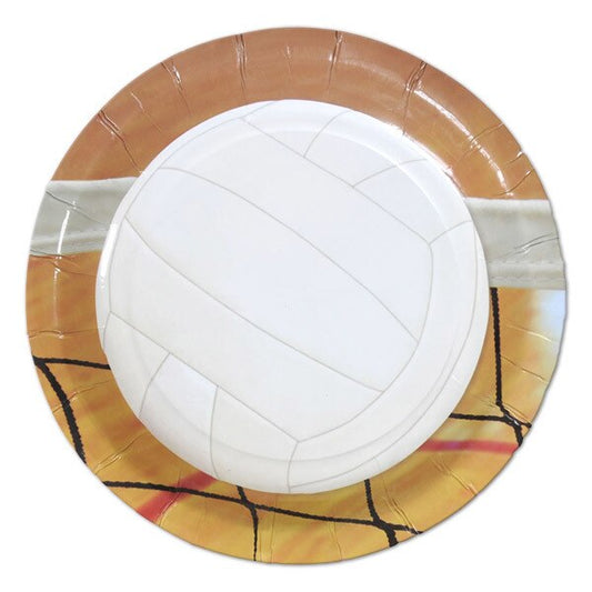 Volleyball Party Dessert Plates, 7 inch, 8 count