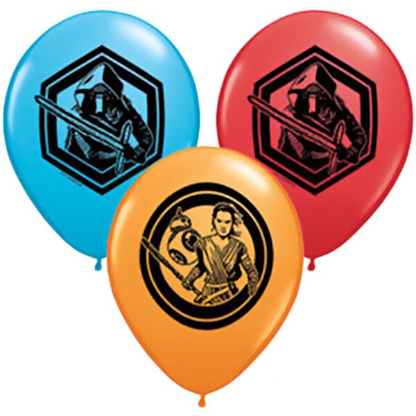 Star Wars The Force Awakens Latex Balloons, 12 inch, 6 count