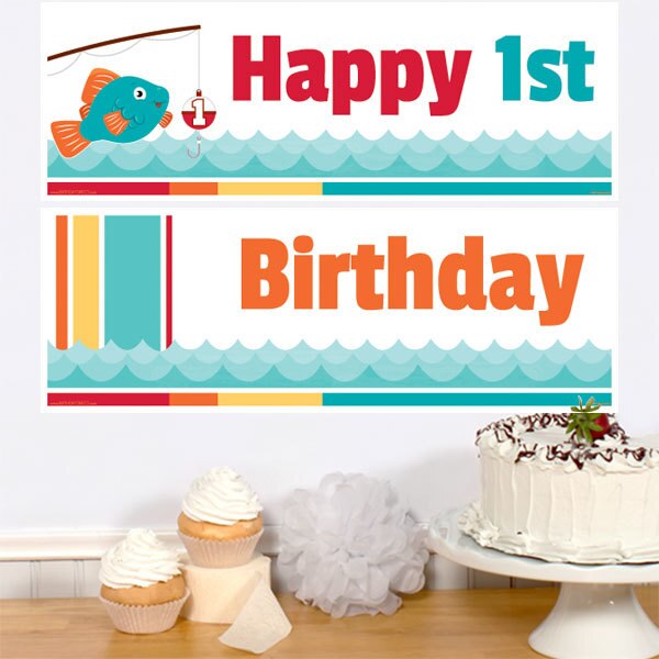 Birthday Direct's Little Fish 1st Birthday Two Piece Banners