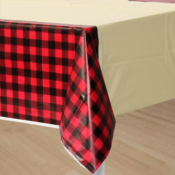 Buffalo Plaid Table Cover, 54 x 102 inch, each