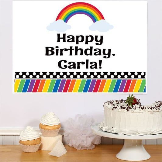 Birthday Direct's Rainbow Party Custom Sign