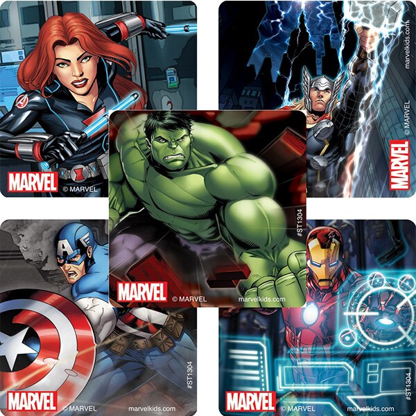Marvel Avengers Stickers, 2.5 inch, 30 count