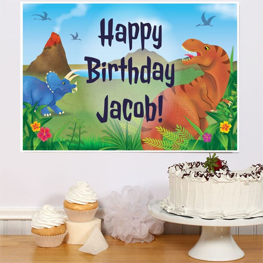 Birthday Direct's Dinosaur Prehistoric Party Custom Sign