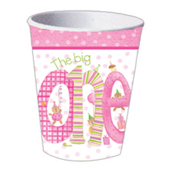 The Big One Pink Cups, 9 oz, 8 ct