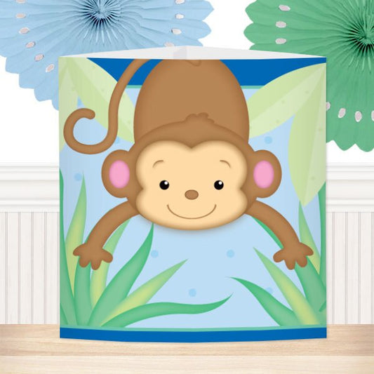 Birthday Direct's Little Monkey Baby Shower Blue Centerpiece
