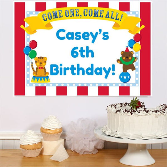 Birthday Direct's Big Top Circus Party Custom Sign