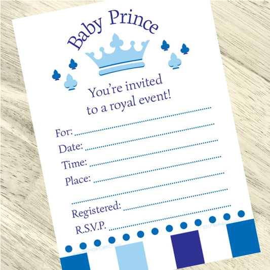 Birthday Direct's Little Prince Baby Shower Invitations