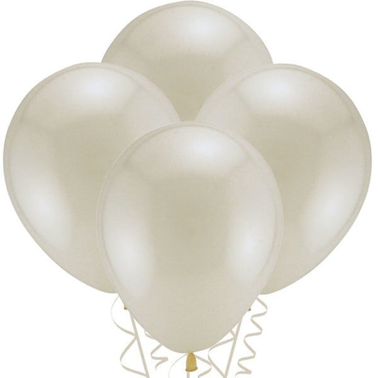 Ivory Latex Balloons, 12 inch, 8 count