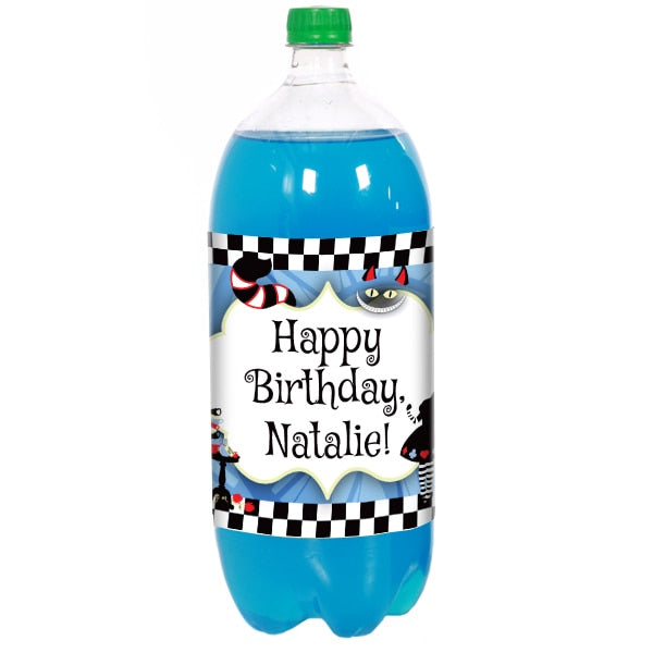 Birthday Direct's Alice in Wonderland Birthday Custom Bottle Labels